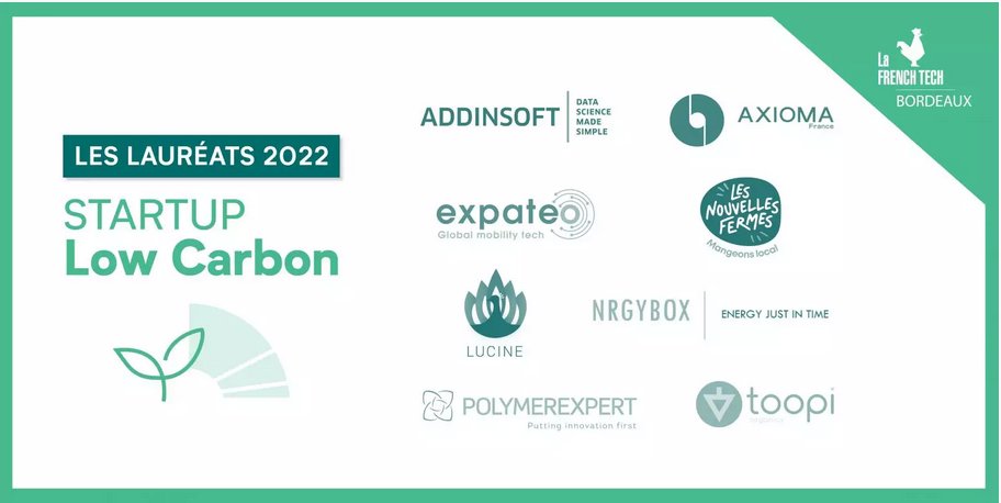 👏Félicitations à Les nouvelles fermes et @LucineGroup, lauréats du programme Startup Low Carbon de la <a href="/FrenchTechBdx/">French Tech Bordeaux</a> 

L’objectif : Développer une démarche individuelle et collective de réduction de l’empreinte carbone.

Plus d'infos👉bit.ly/3y5EAZx