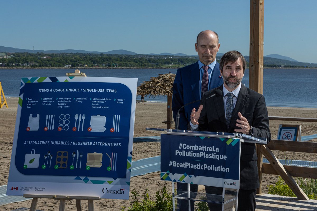 We promised Canadians we would deliver a ban on single-use plastics.

That’s exactly what we’re announcing today.

This is a historic step towards beating plastic pollution and keeping our communities, lands and oceans clean.

canada.ca/en/environment…