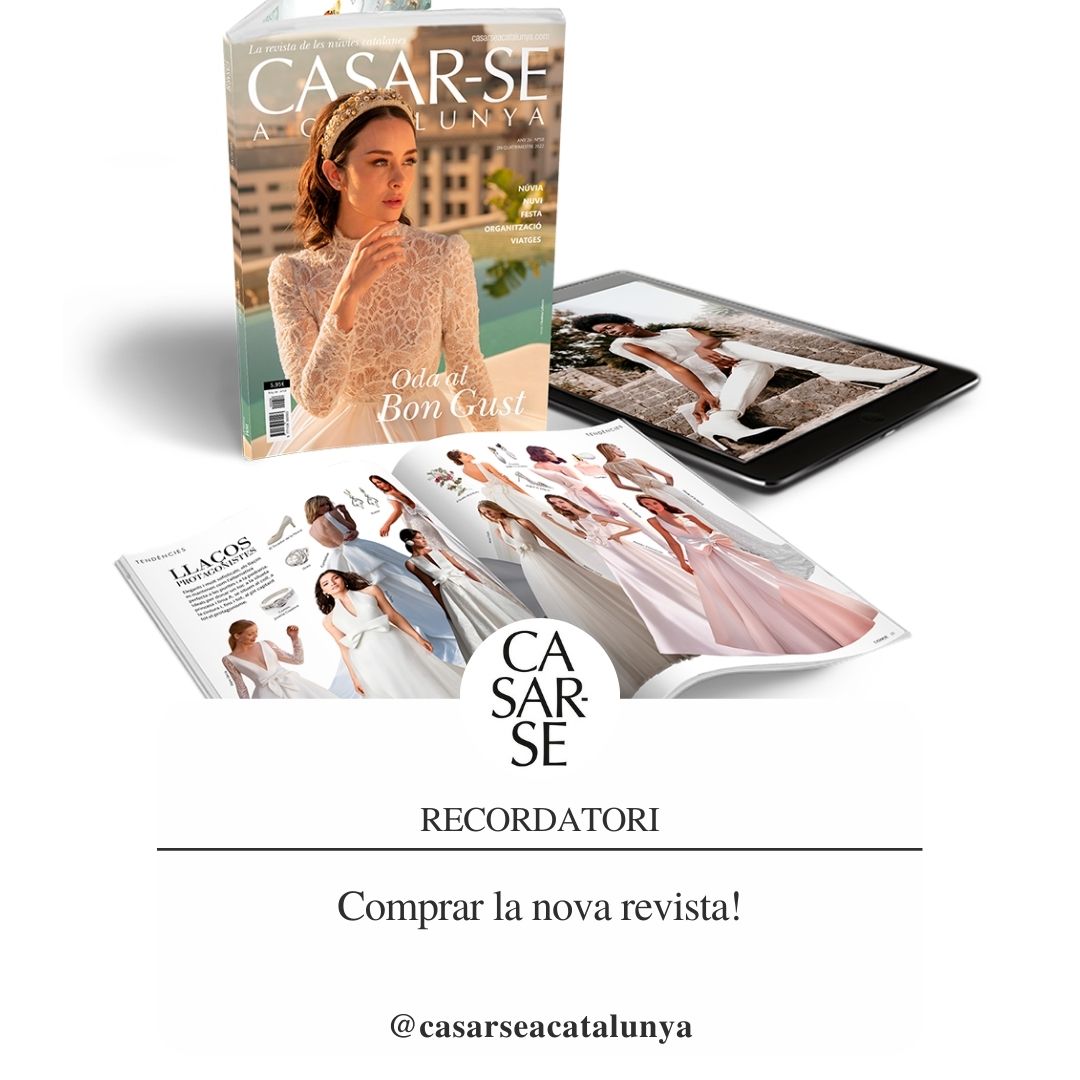 On pots aconseguir la nova edició de casar-se a Catalunya: 

📍A la nostra pàgina web

📍Al quiosc. 

📍Als 23 Bon Preu más grans de Catalunya

No et quedis sense la teva revista! 

#revista #weddingmediainternational #casarse #casarseacatalunya #casament #nuvia #vestit #sivull