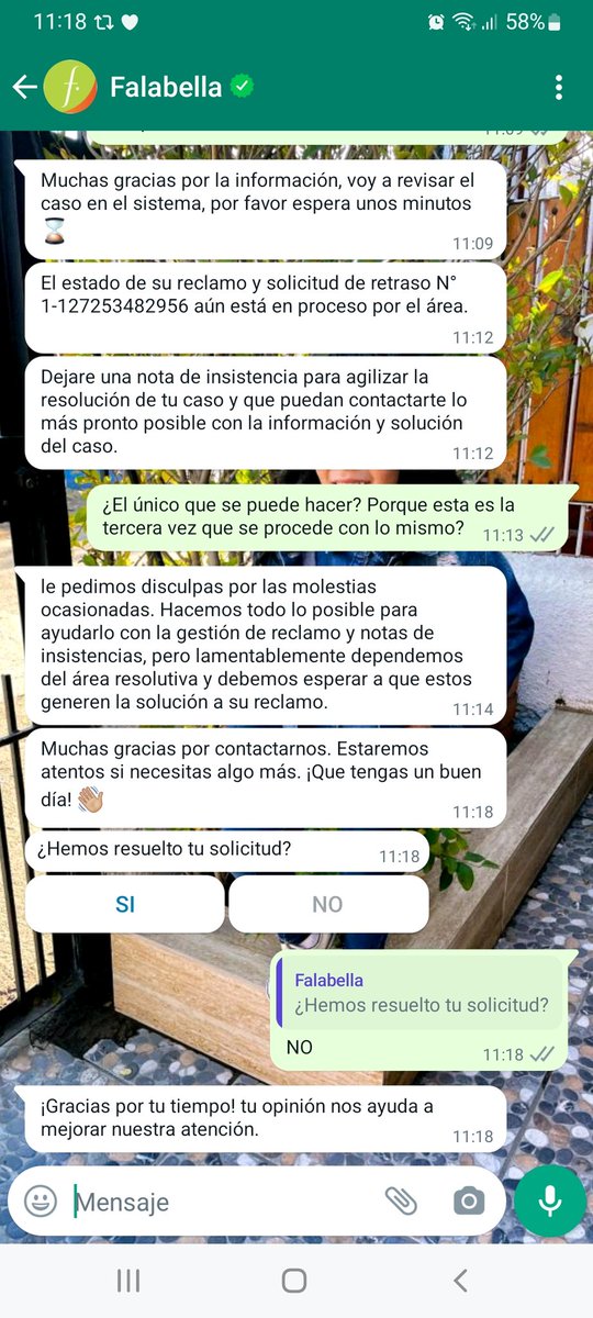 yorman26g's tweet photo. @FalabellaAyuda Ok.. les comparto instantáneamente lo que me dicen desde la semana pasada. Estabien, me contactare por DM https://t.co/GsXOTCT8Dl