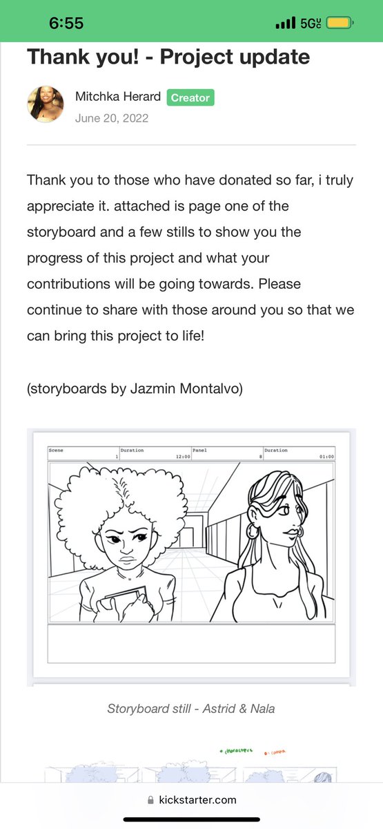 toldbyher's tweet photo. Good morning! 

Check out the first update I posted on Kickstarter! It gives a glimpse of what your contributions will be going towards. Please continue to share and donate, there are only 28 days left in the campaign!! 

https://t.co/AjfuruZcUP https://t.co/9ad8bmE0wC