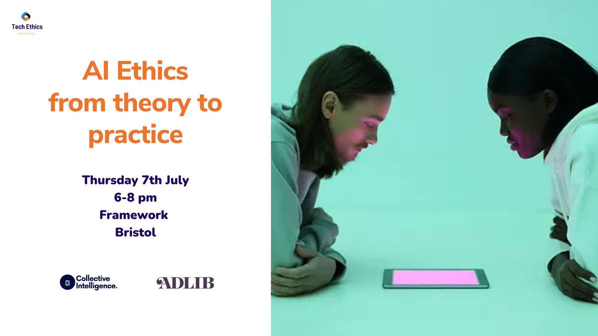 Tickets for our next event are now available! Come along and join @chorsburgh10 Responsible #AI Manager at @DigiCatapult and @alan_winfield Professor of #Robot #Ethics at @UWEBristol and @BristolRobotLab. Get your free ticket at bit.ly/3N1MW8J