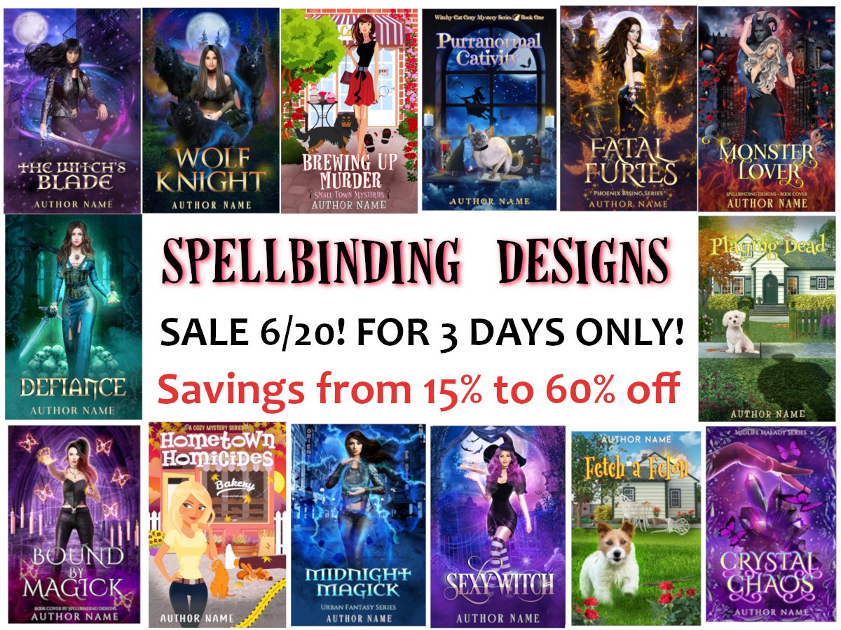 Author_Promos's tweet photo. Don't miss my epic book cover sales event! Discounts up to 60% off with prices as low as $40 for a premade book cover and the first 5 buyers get a FREE full-wrap. 
*Must be a member of Facebook group to get these amazing deals: https://t.co/JGyLx9aRPK https://t.co/vM6ftZTJQc