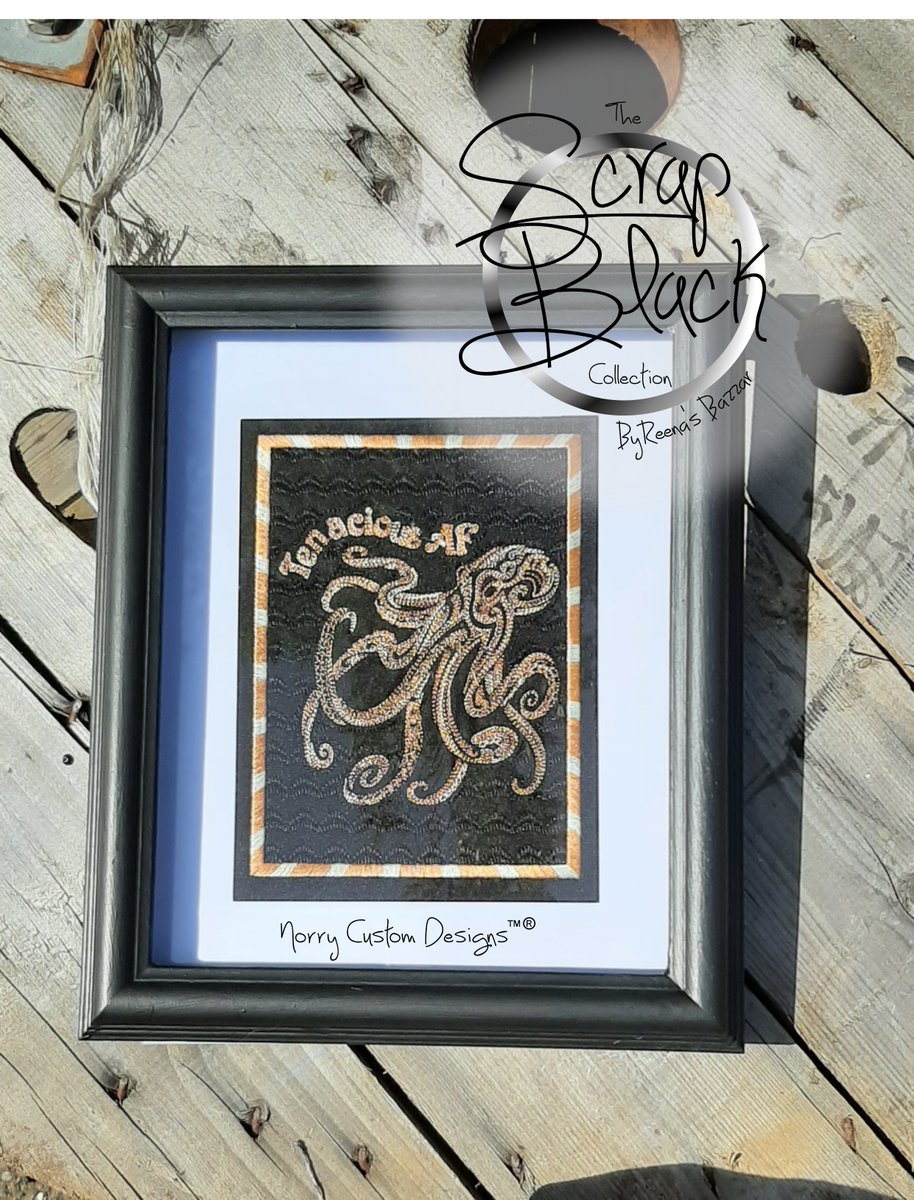 fionanorry's tweet photo. #norrycustomdesigns #reenasbazzar #thescrapblackcollection #reducereuserecycle #embroideredart #embroideryinfife #embroideryincupar #embroideryinfife #tenaciousaf #unstoppable #octopus https://t.co/CwDuJwzMSJ