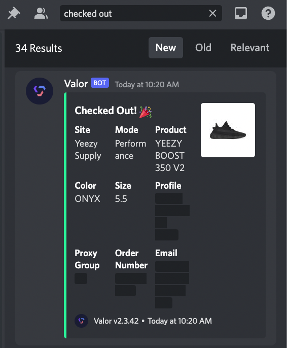 wrathsoftware's tweet image. BOTS: @ValorAIO
PROXIES: @Killer_Proxies @TheXYZStore
GROUPS: @CarbnIO @EternalChefs @starters_square
 
Total Checkouts: 34