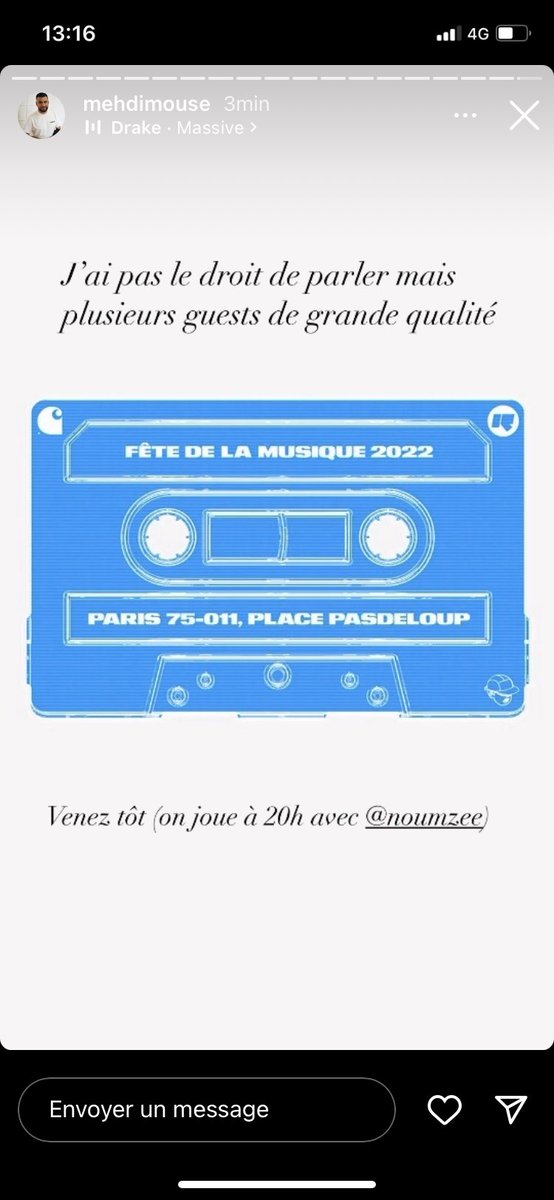 lacombe_lise's tweet image. 🕺💃🏻 Thread des meilleurs plans rap à Paris pour la fête de la musique demain soir, let’s go ! 

1. 🐭 Événement gratuit de Rinse avec le chef @MehdiMouse. Aucun détail mais on fait confiance les yeux fermés, à partir de 20h.