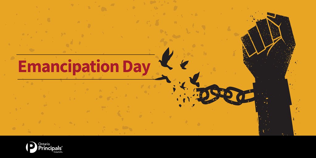 Today we acknowledge #Emancipation Day, marking the   Slavery Abolition Act. We continue to reflect, educate &amp; engage in the ongoing fight against anti-Black racism &amp; discrimination.
