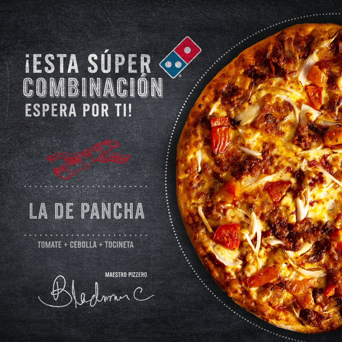 DominosRD's tweet photo. ¡A Pancha le gustan los lunes! Y estamos seguros que tú amarás La de Pancha.🤣 ¡Esta cominación llegó para quedarse por tan sólo RD$469!😜🍕
#DominosRD
#DominosMasters
#MastersMediumPizza https://t.co/3D9FgTEY7m