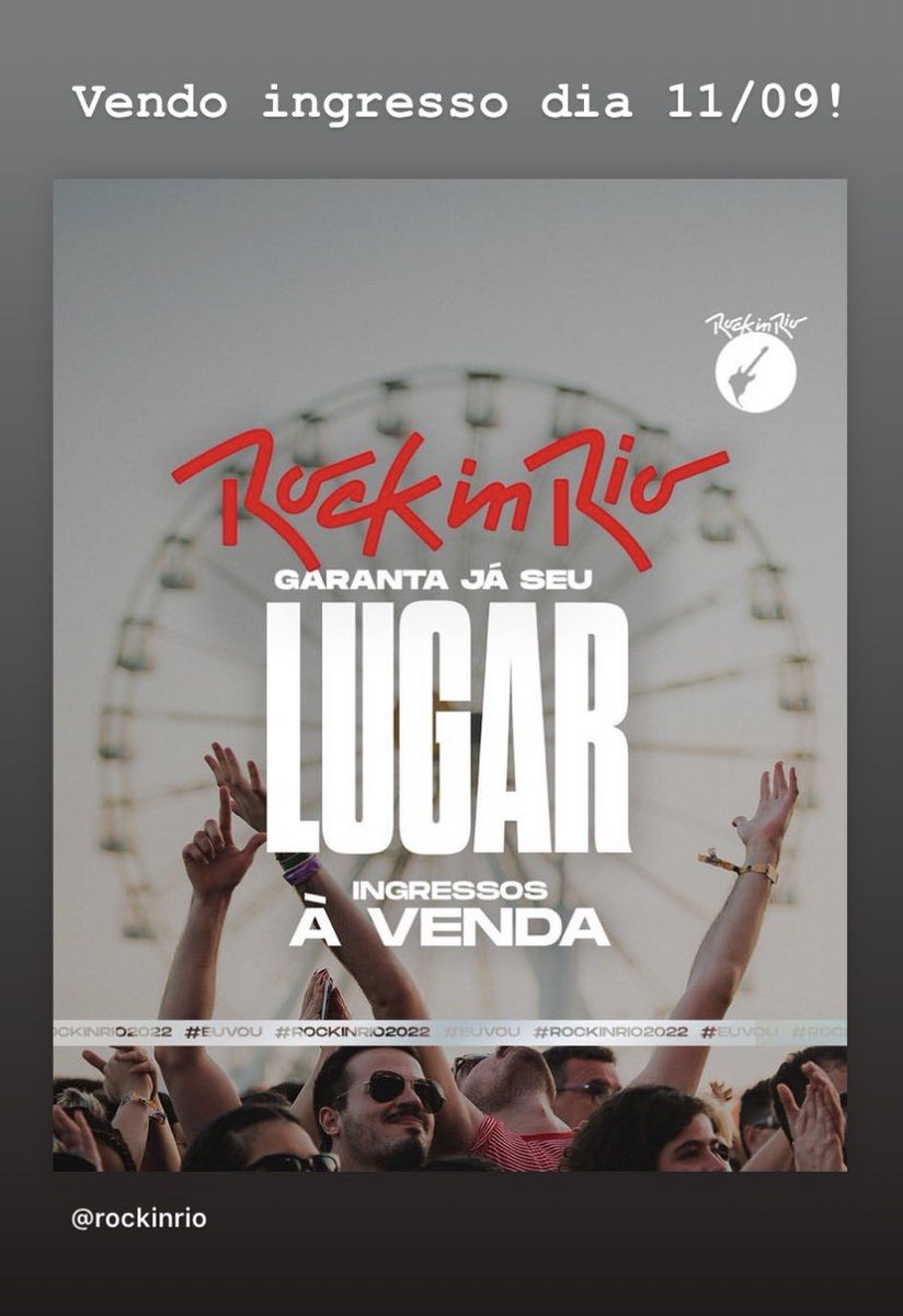 _lupa31's tweet photo. Vendo ingresso 11/09! https://t.co/CiRsaGhPet