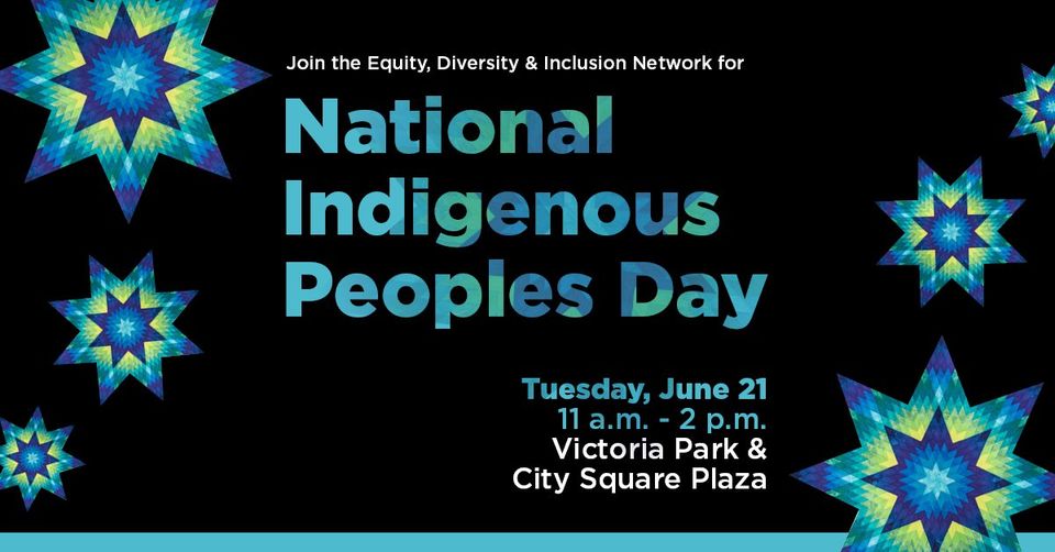 We are all treaty people. National Indigenous Peoples Day is your chance to learn, discover, and feel the history, joy and culture of First Nations, Métis and Inuit people.
On June 21st, events will be happening in both City Square Plaza and Victoria Park located in Downtown YQR
