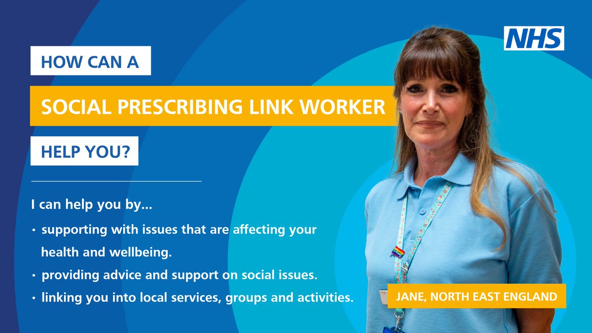 #MeetYourGPTeam 👋

Within General Practice there are people working in a number of different roles - Together they can get you the right care from the right professional.

Find out how Social Prescribing Link Workers can help you. ⬇️

england.nhs.uk/north-east-yor…