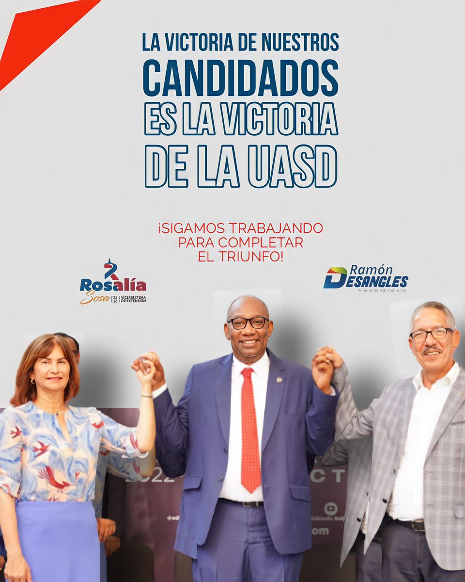 MaximoCapellan1's tweet photo. La Victoria de Nuestro Candidatos Es La Victoria de La UASD

¡Sigamos Trabajado Para Completar El Equipo del TRIUNFO!

@SosaUasd   @DesanglesRamon 
#EditrudisRector #TuRector
#EditrudisBeltranRector https://t.co/PtOkb74Jtm