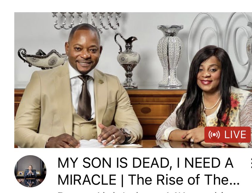 Alph Lukau on Twitter "LIVE now MY SON IS DEAD, I NEED A MIRACLE