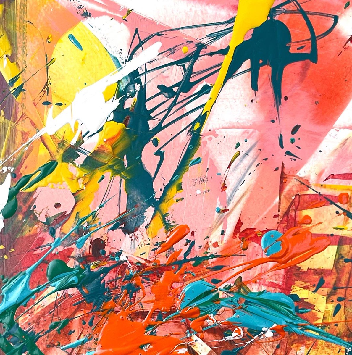 kursedtea's tweet image. @tuneyards “Under your lip” from Album Sketchy. 

30x30cm acrylic on cradled board. Available to buy - DM

Something about Merrill Garbus voice that invokes pink for me. So upbeat! 

#musicasart #abstractart #musicianartist #artistmusician #tuneyards