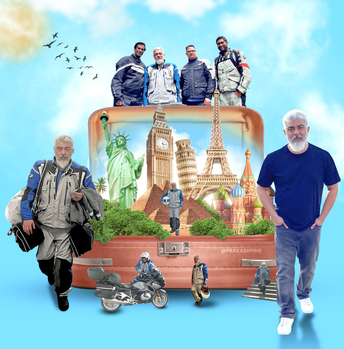 SabeesMJ's tweet image. #AjithKumarMotorCycleDiaries