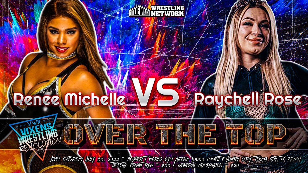 VWRProWrestling's tweet photo. Just Signed — at VWR #OverTheTop, the Queen of House Rose will face off against Renee Michelle in 1-on-1 competition!
Tickets are ON SALE NOW at https://t.co/R9kDjrOcbj!
#SupportIndieWrestling #WomensWrestling #RaychellRose #ReneeMichelle #ProWrestling https://t.co/qPJEOUQxRa