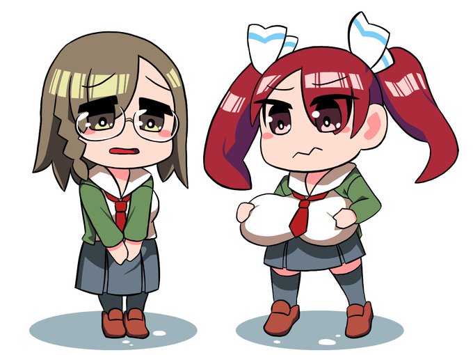 佐伯( @ep_707a )さんのリクエストによる佐伯家の子とイモタレ家の子のカップリング絵です やったぜ 