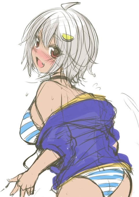 今年も葉山ちゃんの水着絵を描く時期が来ましたね 