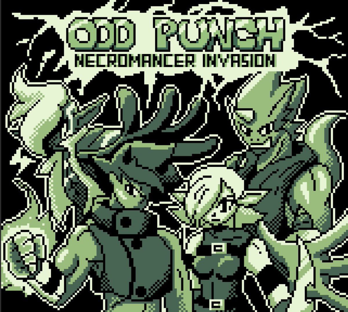 Doenerboi's tweet photo. Titel screen done. Took me a while until I was happy with the composition. I think now it looks good. Might adjust a few thing later down the line.
#pixelart #ODDPUNCH https://t.co/THTU5565UV