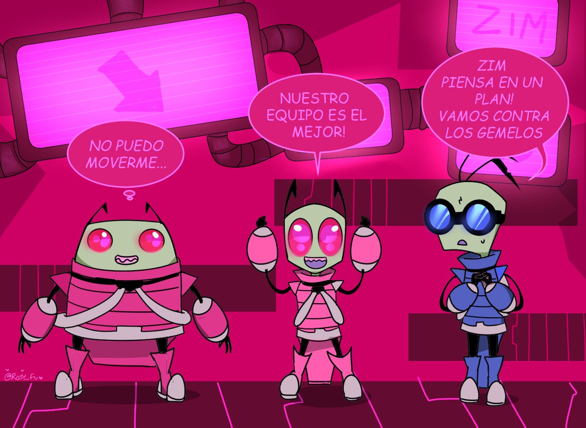 Rosy_Fun_'s tweet photo. Equipo Red vs el equipo de Zim ~
#Zim #EliteRed #ElitePurple #EliteDib #skoodge #iz https://t.co/m8znrHGFOA