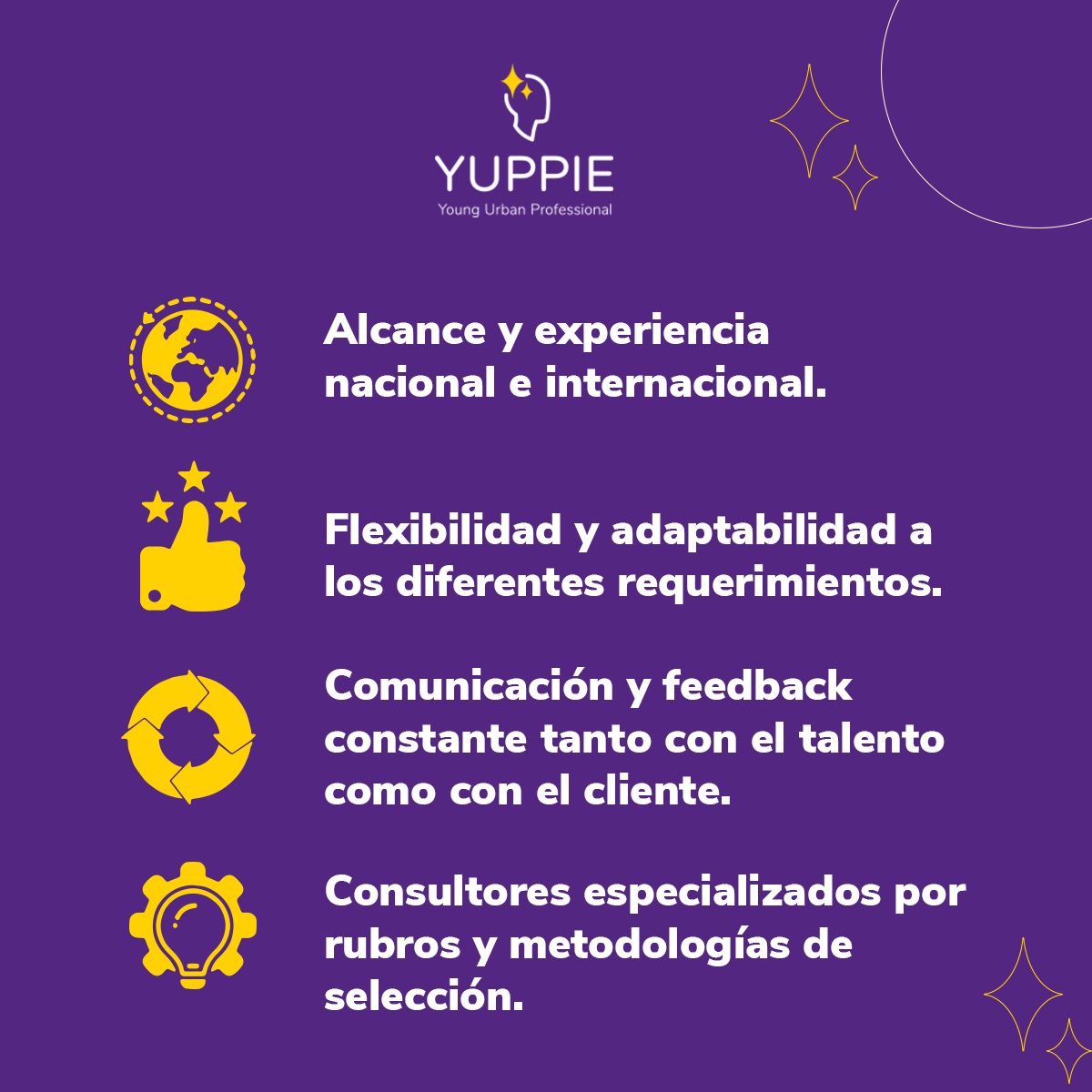 PyYuppie's tweet photo. Son 4 las características que nos diferencian de las demás empresas. 

Accedé a cualquiera de nuestros servicios, contactanos en el link de la bio 📲 https://t.co/JpQ1wbrK0Q