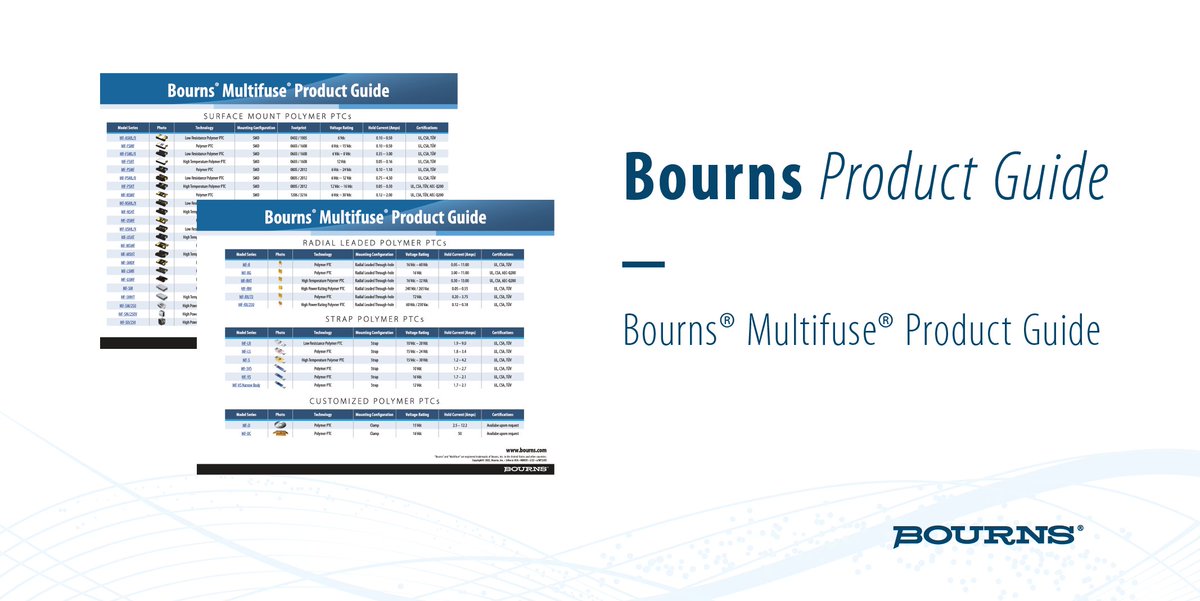 Bourns's tweet photo. Check out this product guide to see how Bourns Multifuse products can help you! https://t.co/y16ltZ8XcV
#bourns #circuitprotection #multifuse https://t.co/fcBDbhKhKG