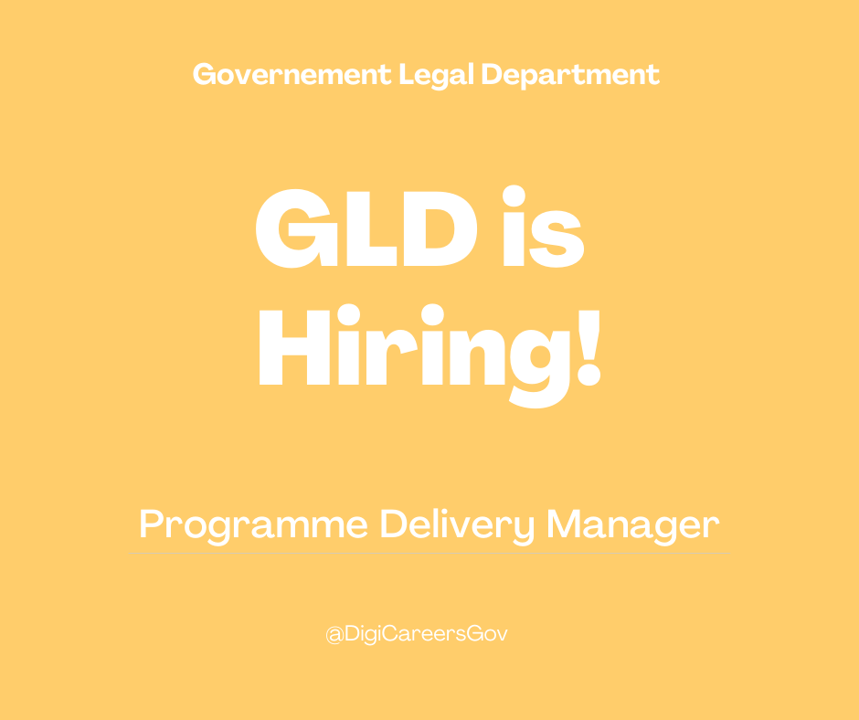 Digital careers in UK government (@digicareersgov) on Twitter photo New Role Alert!
Programme Delivery Manager to join the <a href="/GovernmentLegal/">Government Legal Department</a>
📍London
💰Salary - £60,000-£65,000k + DDaT pay allowance of up to £15000 depending on capability
To find out more and Apply, please follow the link - gdscareers.tal.net/vx/lang-en-GB/… New Role Alert!
Programme Delivery Manager to join the <a href="/GovernmentLegal/">Government Legal Department</a>
📍London
💰Salary - £60,000-£65,000k + DDaT pay allowance of up to £15000 depending on capability
To find out more and Apply, please follow the link - gdscareers.tal.net/vx/lang-en-GB/…