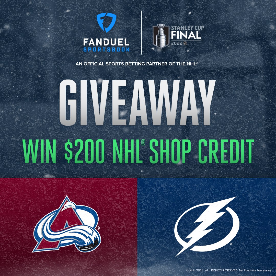 FDSportsbook's tweet photo. 🚨 𝗚𝗜𝗩𝗘𝗔𝗪𝗔𝗬 🚨 

We're giving away $200 in site credit to the @NHL Shop! 🏒

For your chance to win:

1️⃣ RETWEET this tweet
2️⃣ FOLLOW: @FDSportsbook
3️⃣ REPLY with your favorite NHL team
 
One winner will be chosen at random.
Rules: https://t.co/mkJUsyqu58 | #StanleyCup https://t.co/Skk8S4kNdM