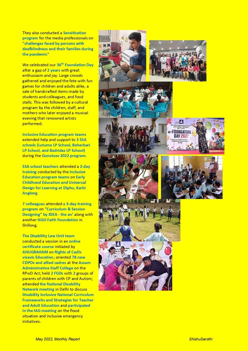 ShishuSarothi's tweet photo. These are some of the highlights of the activities we did during the month of June, 2022.

You may like to support our services by contributing via this link: https://t.co/tIIL1if0ys 

#ActivityUpdate #WorkUpdate #NothingAboutUsWithoutUs #LeaveNoOneBehind https://t.co/fyT70HoeQ3 https://t.co/dSWATgP50O