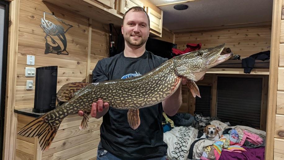 OakmontFinance's tweet photo. June might be #NationalCampingMonth, but Clay Fischer, #CLFP and Senior Credit Analyst, prefers the #greatoutdoors with some snow - and no wonder! He ends up catching fish like this 10 lb. Northern Pike while the rest of us are hibernating!
#OakmontCapitalServices #campinglife https://t.co/LomcOAw94W