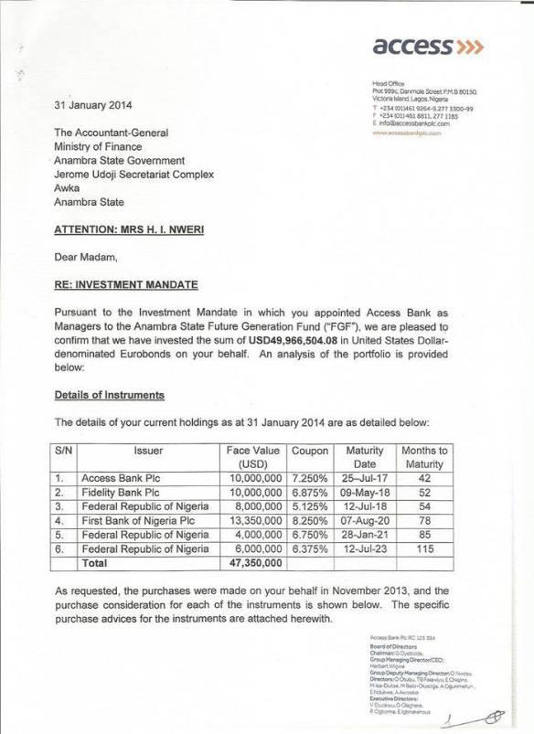 Odogwu_cc's tweet photo. Did Peter Obi leave "over" 75bn investment in Anambra State Purse? YES
I'd clear this one more time with documented evidence.
1st Frame - Peter Obi's handover note
2nd-4th Frame - Documented evidence of investments with Fidelity Securities, Access and Diamond Banks.
Be Informed!! https://t.co/hjrpX75TQZ
