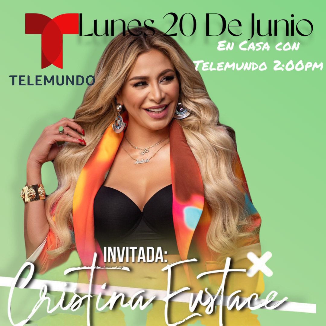 anaisvelasco95's tweet photo. HOY a la 2 totalmente envivo en @ECCTelemundo Cristina 🤍 @CristinaEustace #infiel #lasoltera #cristinaeustace https://t.co/lTvzUBo5X5