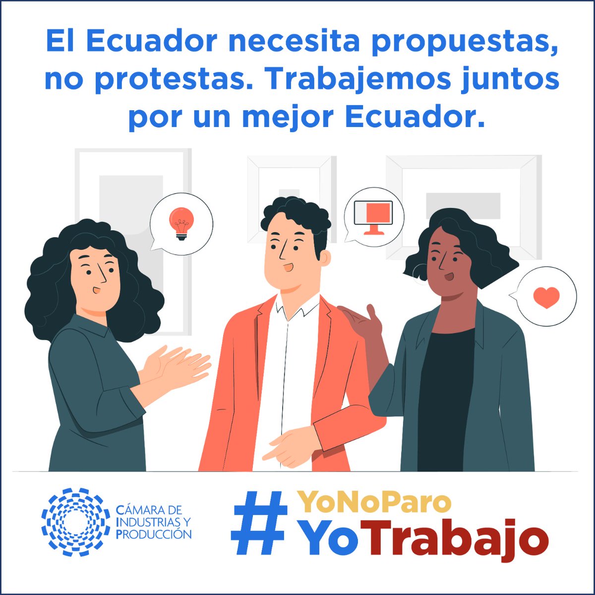 Hacemos un llamado a la paz y al diálogo. Desde el sector productivo rechazamos toda acción violenta que derive en la destrucción de propiedad pública y privada y atente contra el trabajo.
#YoNoParoYoTrabajo 🇪🇨

#ParoNacionalEC
