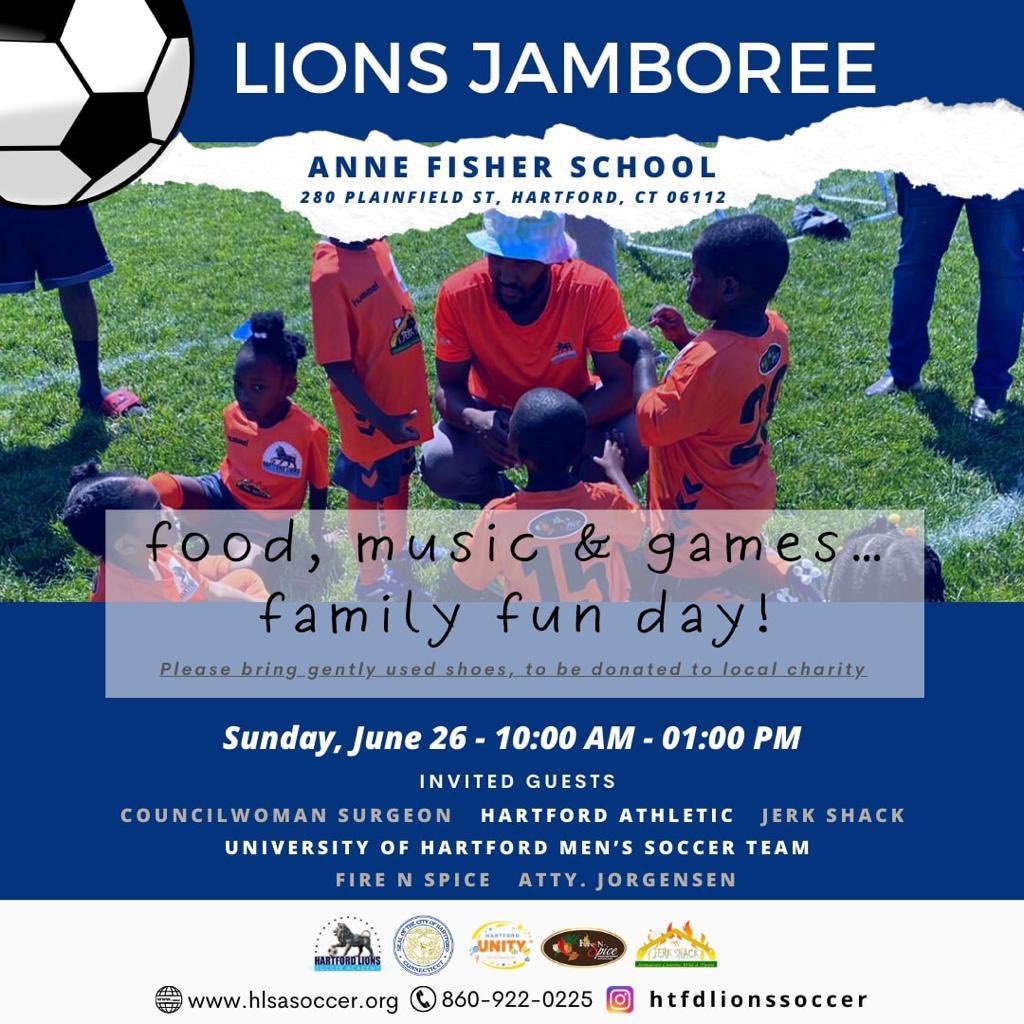htfdlionssoccer's tweet image. Need plans for Sunday? Well you’ve found them come out Anne Fisher School for the Lions Jamboree, fun for the whole family. There will be music, games, food, and much more!! 

#HLSA #Hartford #hartfordsoccer #lionssoccer #hartfordlions #lionsjamboree #familyfun
