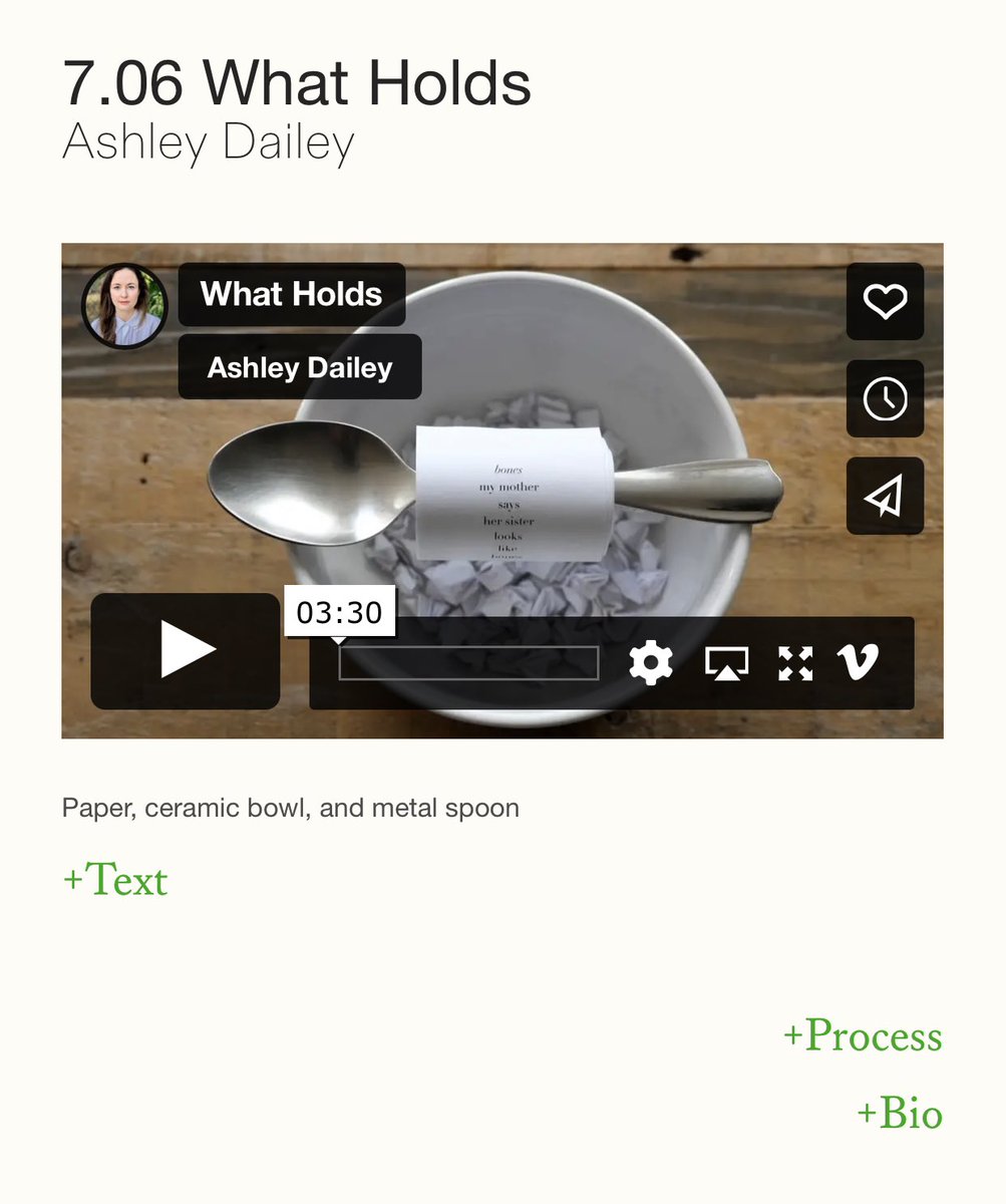 ABDailey's tweet image. “What Holds” is this weird little video/poem/art piece that I had so much fun making for @teleartmag issue 7!! Theme is cream. (Also stoked to be in the same issue as my brilliant friend @stayathometom!!) Read the whole issue start to finish!! tele-artmag.com