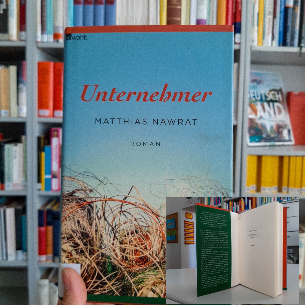 GermanaSala's tweet photo. ✒📕Unternehmer von Matthias Nawrat. 

#der_deutscher_lesesaal #die_bibliothek #chisinau #Juni #MatthiasNawrat #Roman https://t.co/g5n1zEiGPm