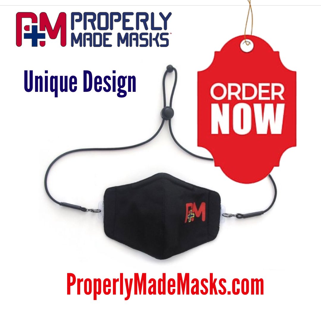 ProperMasks's tweet photo. 🛒Order Now 🛒😷https://t.co/Z6eGbC9RRi eliminates ear discomfort👂🏼with a unique Patent Design #ordernow #shopnow #masks #uniquedesign #eardiscomfort #safety #protection #ear #properlymademasks https://t.co/1pcrSvGwOC