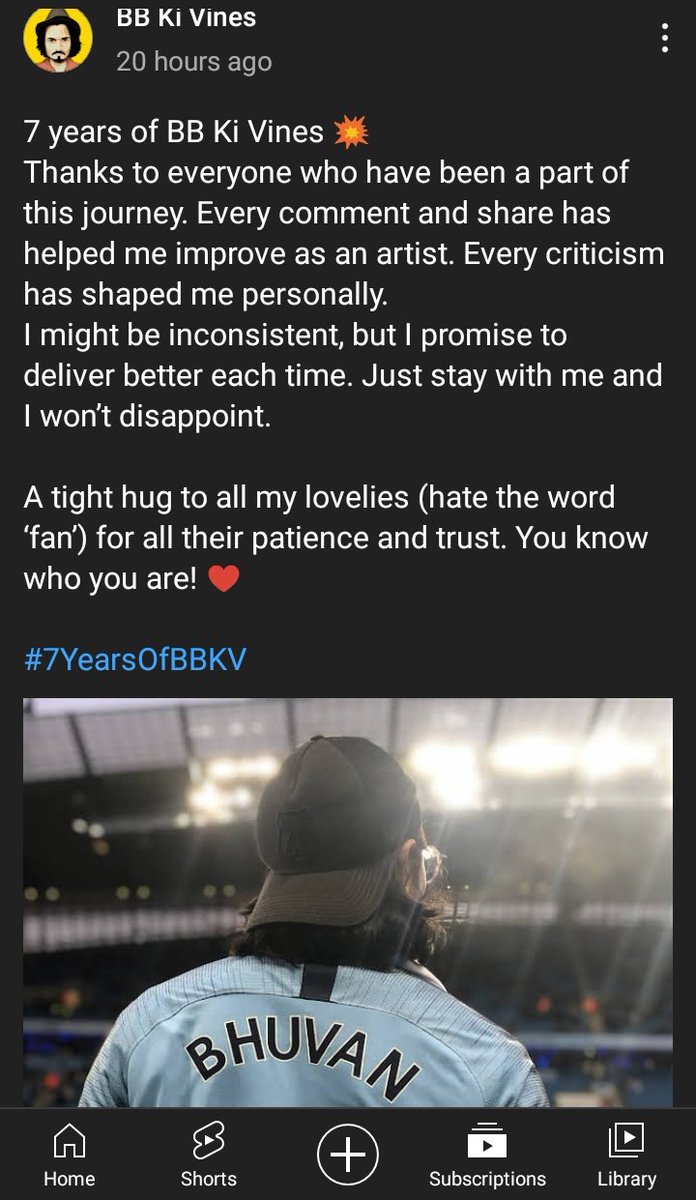 CricCrazyV's tweet photo. Congratulations to Bhuvan Bam on completing 7 years of BB Ki Vines 🎉.

1 Man,So many Characters and Inspiration for many ❤️.

Thankyou Bhuvan Bam for Entertaining us over last 7 years and hoping for even more entertainment in upcoming years 🎉.

#7YearsofBBKV https://t.co/Zt5hLTinRY