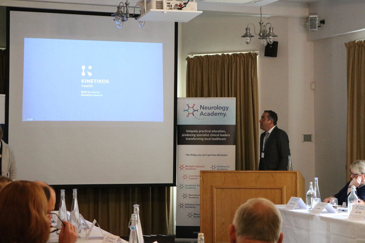 TheNeuroAcademy's tweet image. Pedro Teixeira from @kinetikoshealth presenting Kinetikos research results, looking at an integrated person-centered solution for people with Parkinson&apos;s.