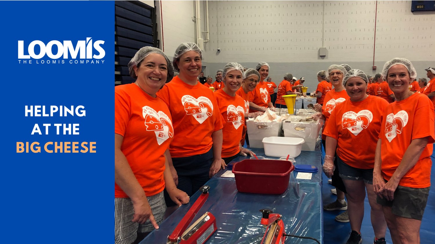 The Loomis Company on X: Eleven fun-loving Loomis coworkers participated  in the Big Cheese Friday night. They worked among 500 volunteers to pack  250,000 nutritionally fortified mac and cheese meals which will