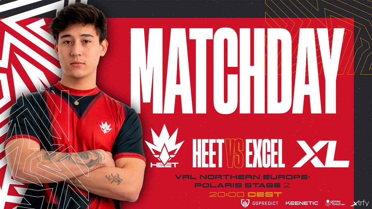 HEET (@heet_gaming) on Twitter photo Do or Die!
Our #Valorant boys will be facing @EXCEL
in the Last Week of the Group Stage of the <a href="/valleague_ne/">VALORANT Challengers NORTH//EAST</a> Polaris - Split 2
🎯 BO3
🕗 8 PM CEST
📺 twitch.tv/heetgaming
Tune in and wish them luck🤞
#FeelTheHEET 🔥
<a href="/Xtrfy/">Xtrfy</a> - #KEENETIC - <a href="/ggpredictio/">GGPredict.io</a> - #GamesForest Do or Die!
Our #Valorant boys will be facing @EXCEL
in the Last Week of the Group Stage of the <a href="/valleague_ne/">VALORANT Challengers NORTH//EAST</a> Polaris - Split 2
🎯 BO3
🕗 8 PM CEST
📺 twitch.tv/heetgaming
Tune in and wish them luck🤞
#FeelTheHEET 🔥
<a href="/Xtrfy/">Xtrfy</a> - #KEENETIC - <a href="/ggpredictio/">GGPredict.io</a> - #GamesForest