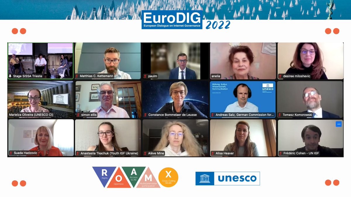#IGF Dynamic Coalition on #InternetUniversality ROAM-X Indicators gathered at <a href="/_eurodig/">EuroDIG</a> 2022 to engage further with European stakeholders in shaping #DigitalTransformation, operationalizing digital cooperation and supporting the consultation process of #UN #GlobalDigitalCompact