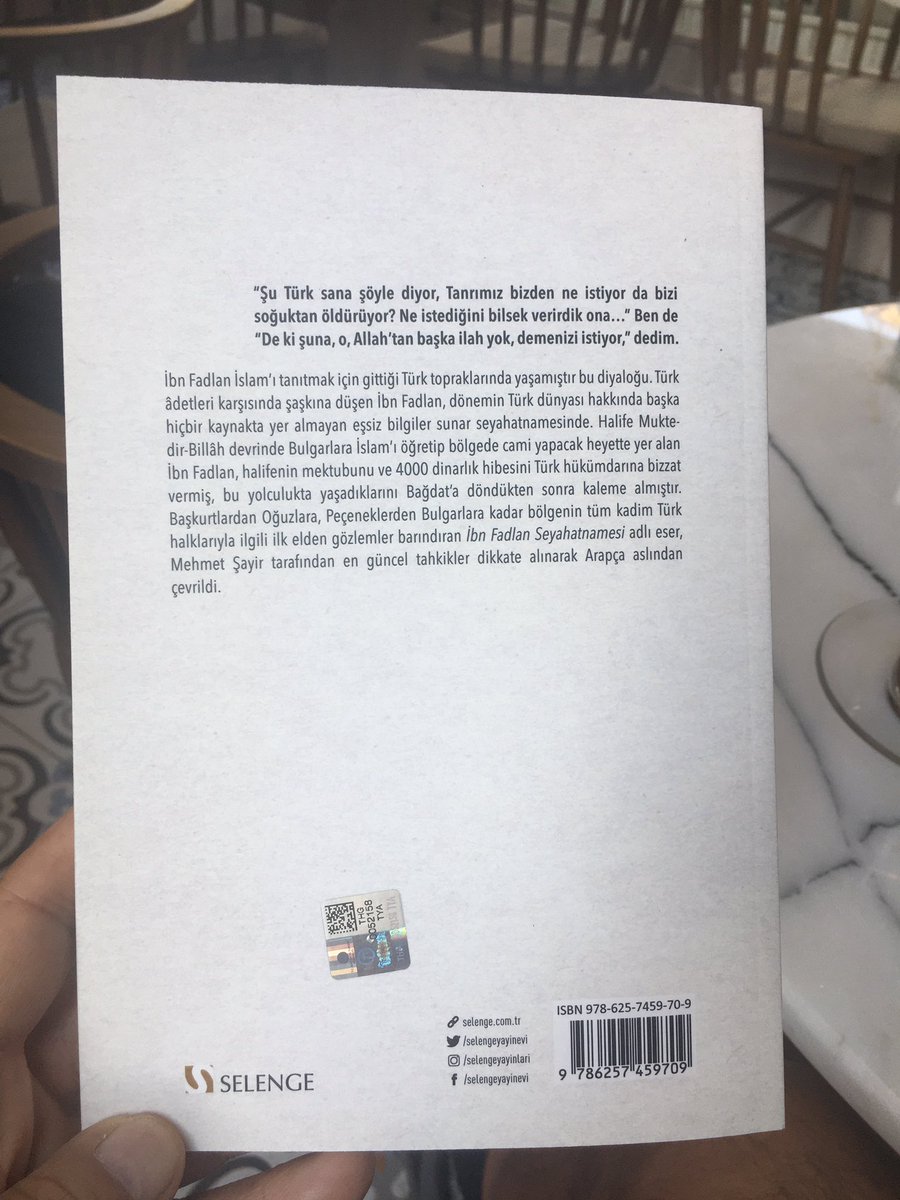 Dönemin Türk dünyasını tarihsel, sosyolojik ve antropolojik açıdan anlamak için önemli bir başvuru kaynağı İbn Fadlan Seyahatnamesi. <a href="/mehmetsayir/">Mehmet Şayir</a>’in harika çevirisiyle. Emeklerinize sağlık <a href="/doganmertdemir/">Doğan Mert Demir</a>