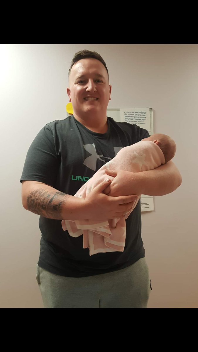 Here is a picture of my husband in the MBU I was in, in 2019. This was the first time he saw his daughter in 2 weeks. He was our family rock when I was unwell. Not once did he mention his own mental health. Even though he must of been badly effected. #dadsmatter #howareyoudad