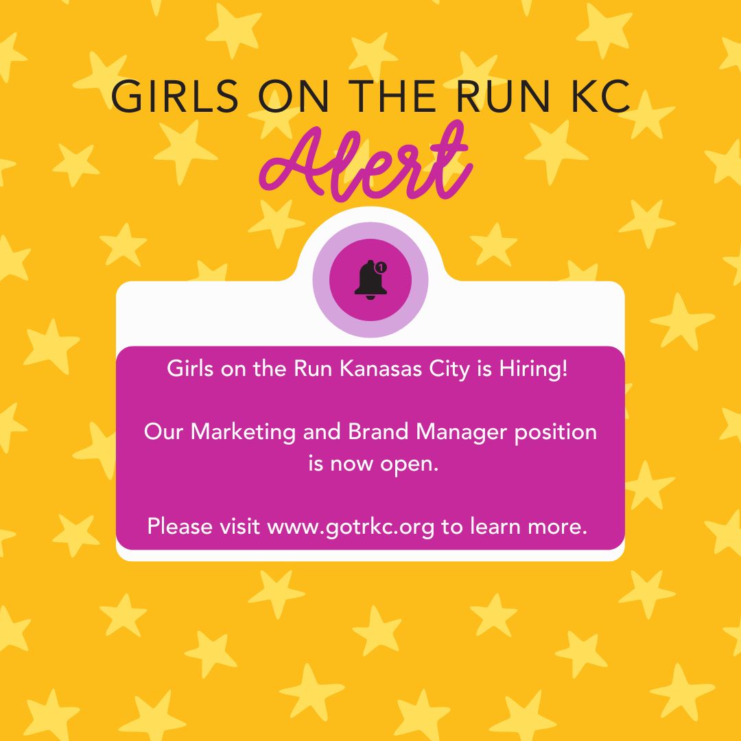 GOTRKC's tweet photo. Join our team! Girls on the Run Serving Greater Kansas City is now hiring. Please visit https://t.co/X7kCszAKG5 to learn more about our Marketing and Brand Manager position.
#gotrkc #girlsontherunkc #hiring #kcnonprofit #kansascity #jobs https://t.co/VQXgitoIIQ
