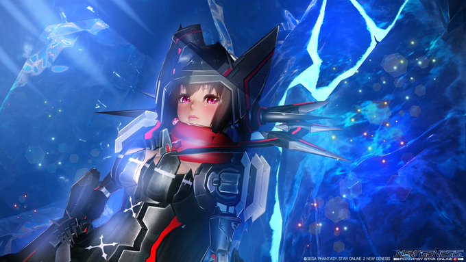 先程のロストセントラルでのSSをイラストソフトで加筆してブラッシュアップしてみました #PSO2NGS #PSO2NGS_SS 