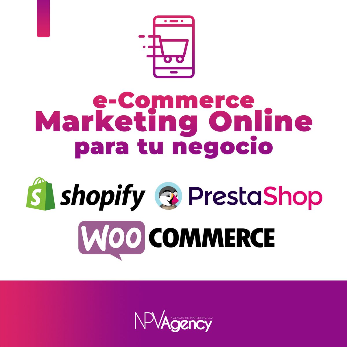 npvagency's tweet photo. La manera más efectiva✅ de comercializar tus productos o servicios es a través del comercio🛒digital, en donde no existen🌍 restricciones o barreras geográficas para llegar a los 🎯clientes potenciales con más interés en lo que tu negocio o empresa📢 https://t.co/M6CfZwCdwy