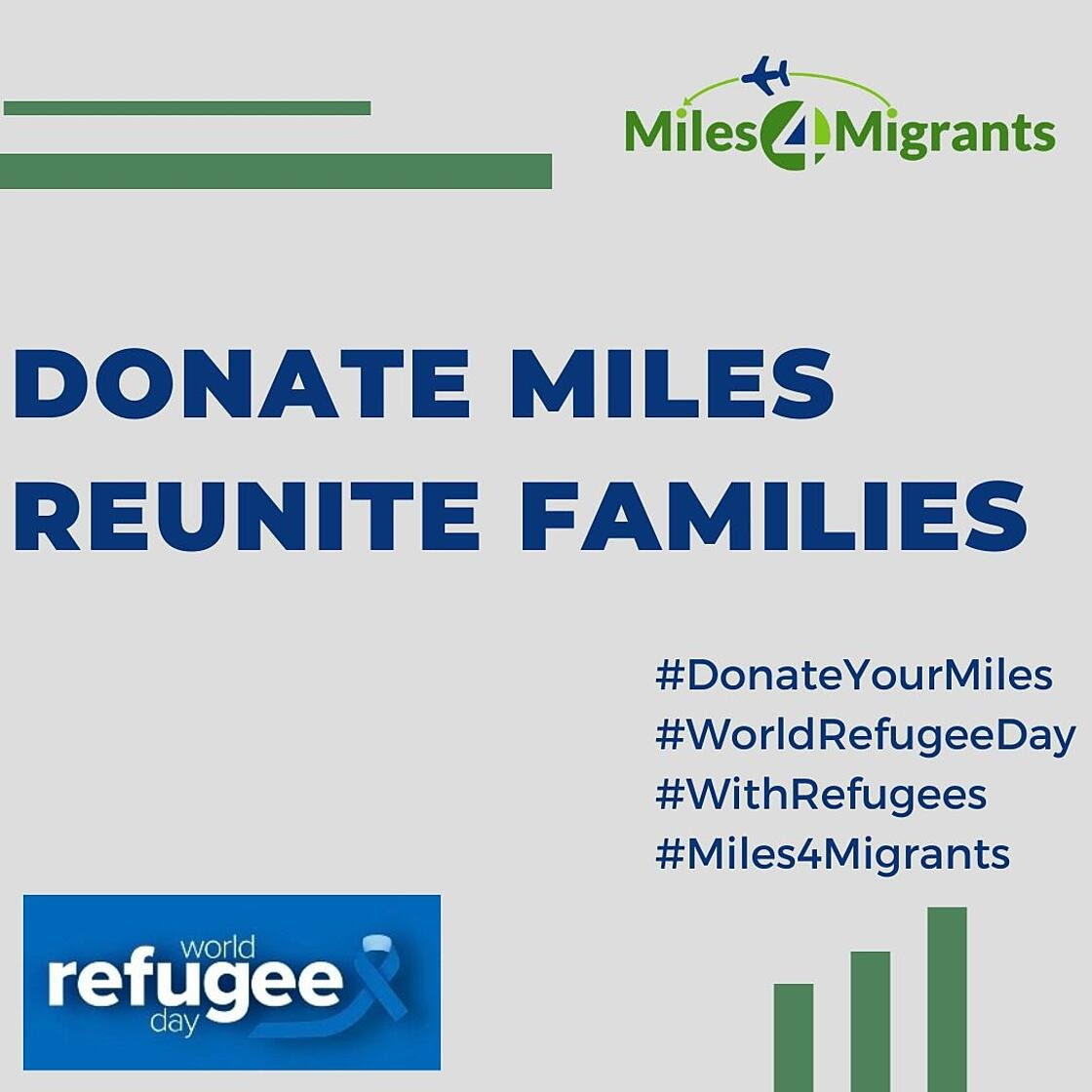 89 million people around the globe are displaced and seeking safety. As we mark World Refugee Day- Miles4Migrants is responding to this global crisis. Join us. Donate miles. Reunite families. #miles4migrants #donateyourmiles #WorldRefugeeDay