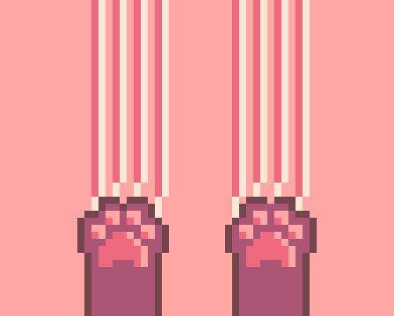 okayshima's tweet photo. Oh no, not the new gaming chair!! Definitely a cat owner problem...
This is #claws for @Pixel_Dailies -excuse me, now I have to chase the cats away from my keyboard and mouse- 

#pixelart #pixel_dailies #cat #aseprite https://t.co/3hM6eY8PuT