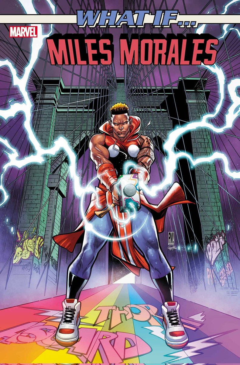 indy100's tweet image. This 'What-if' version of Asgard has graffiti adorning many of the buildings and shoes hanging from telephone lines.